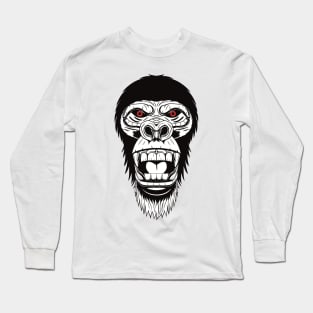 Angry Gorilla Head Long Sleeve T-Shirt